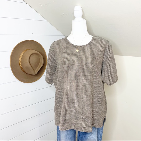 FLAX boxy linen shirt size S - Picture 2 of 10